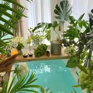 天行健木桶浴spa养生馆的logo