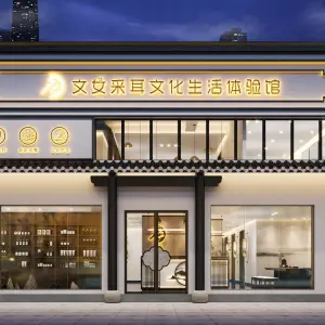 文女采耳文化养生体验馆的logo