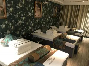 英巴尔克·悦享足浴·采耳的logo