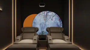 金莱足道影院式主题养生馆（五一广场店）的logo