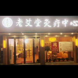 老艾堂艾灸养生馆的logo